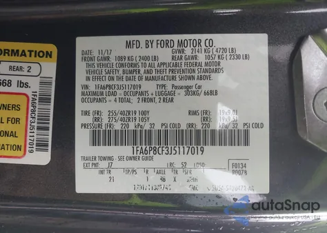 2018 Ford Mustang Gt from USA, damaged, VIN 1FA6P8CF3J5117019